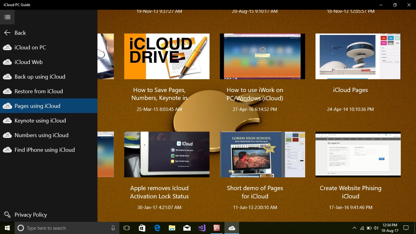 iCloud PC Guide Screenshot