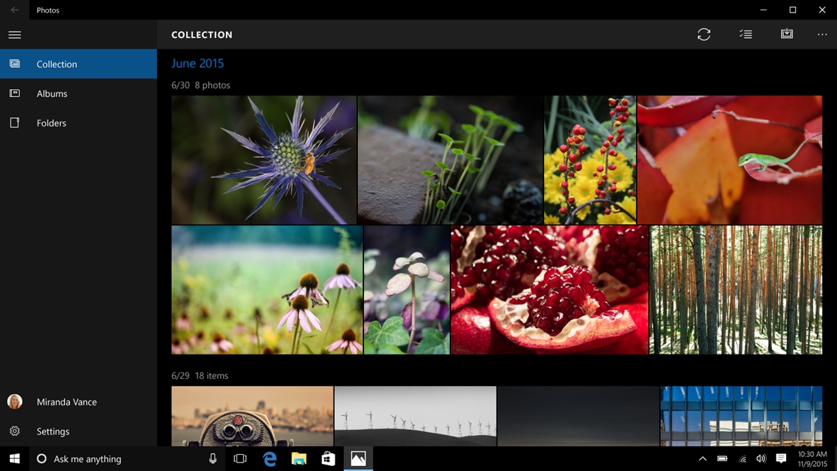 New Windows Insider builds of the Windows 10 Photo app now include