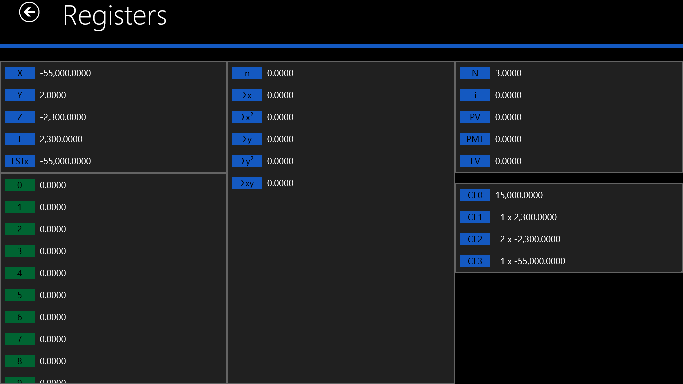 My RPN calculator for Windows 10