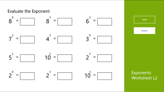 Worksheets Exponent Worksheets exponent practice worksheet delibertad worksheets delibertad