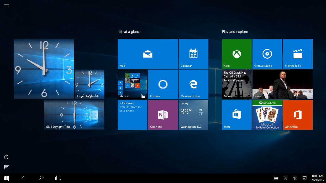 Analog Live Tile Clock for Windows 10