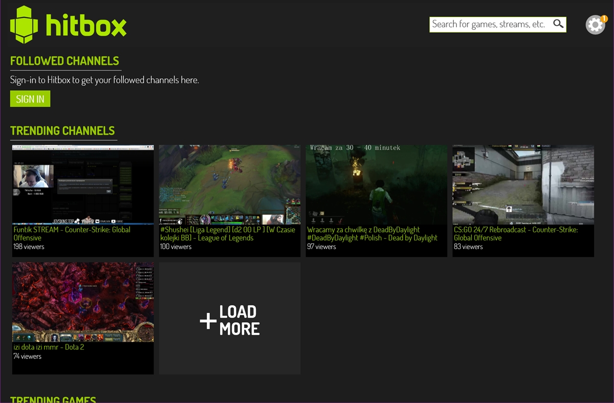Hitbox - next generation live streaming for games Screenshot