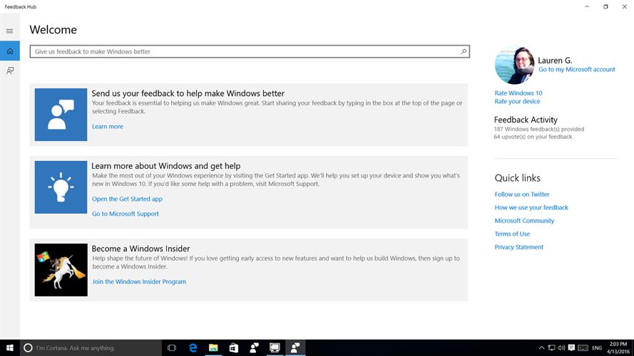 Feedback Hub Est Dispon vel Para Todos Baixe Agora Windows Club