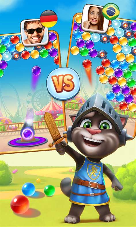 talking tom bubble shooter