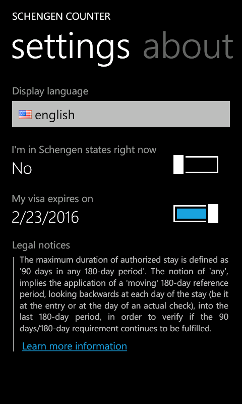 Schengen Counter
