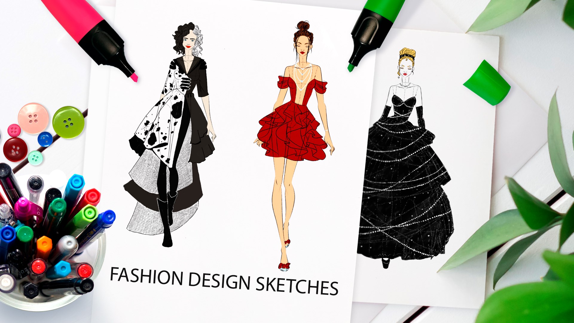 clothing design sketches dresses