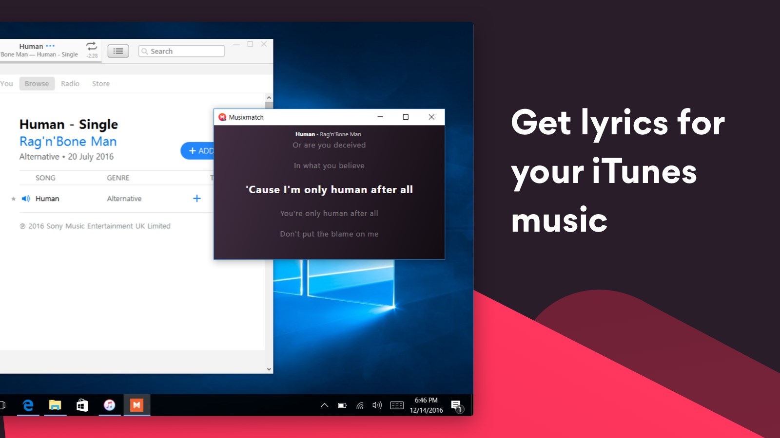 Musixmatch Lyrics Sing along Spotify, iTunes, Windows Media Player