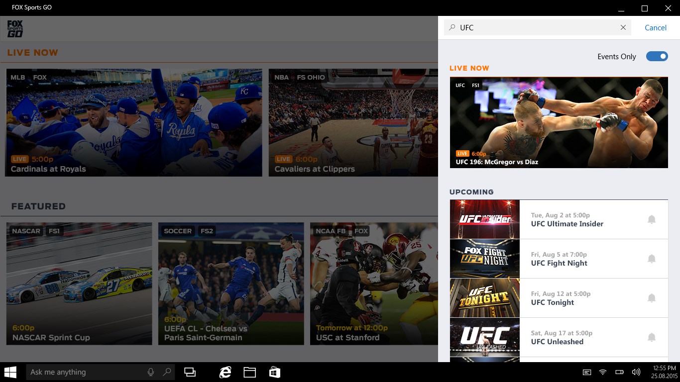 FOX Sports GO | FREE Windows Phone app market1366 x 768