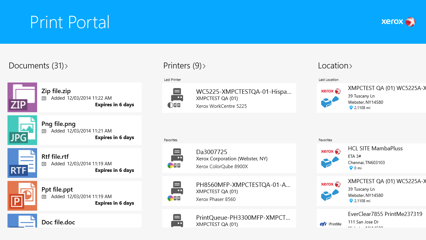 Xerox Print Portal for Windows 10
