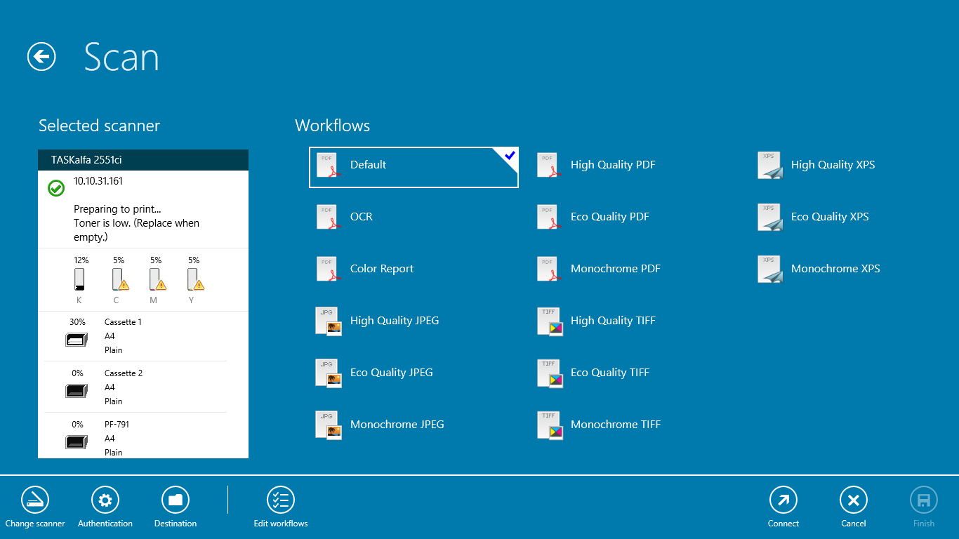 KYOCERA Print Center for Windows 10