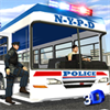 Police Bus Staff Duty Transport 3D - Pick and Drop