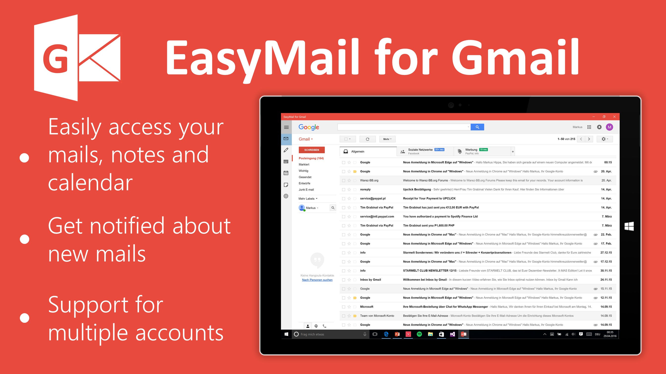 EasyMail for Gmail FREE Windows Phone app market