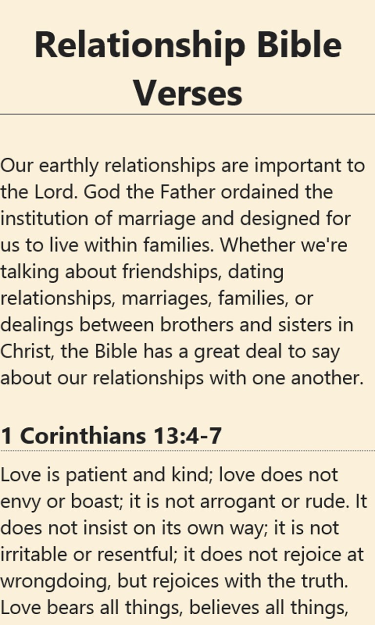 the bible and relationships and love