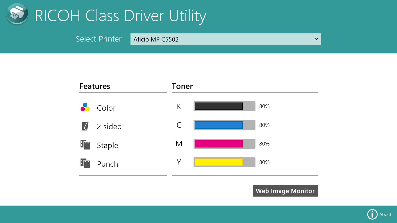 RICOH Class Driver Utility for Windows 10