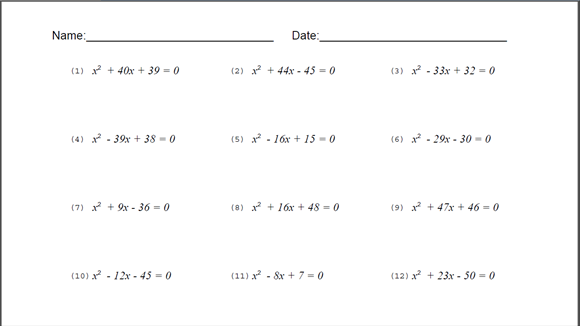 Printables Quadratic Formula Worksheet quadratic equation worksheet fireyourmentor free printable worksheets solving difficult equations quadratics worksheet