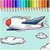 Plane Coloring Drawing Pages For Kids