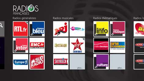 Screenshot Liste des radios