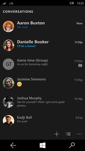Messaging Skype Beta Screenshot