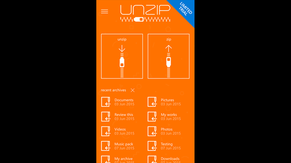 UnZip screenshot 1