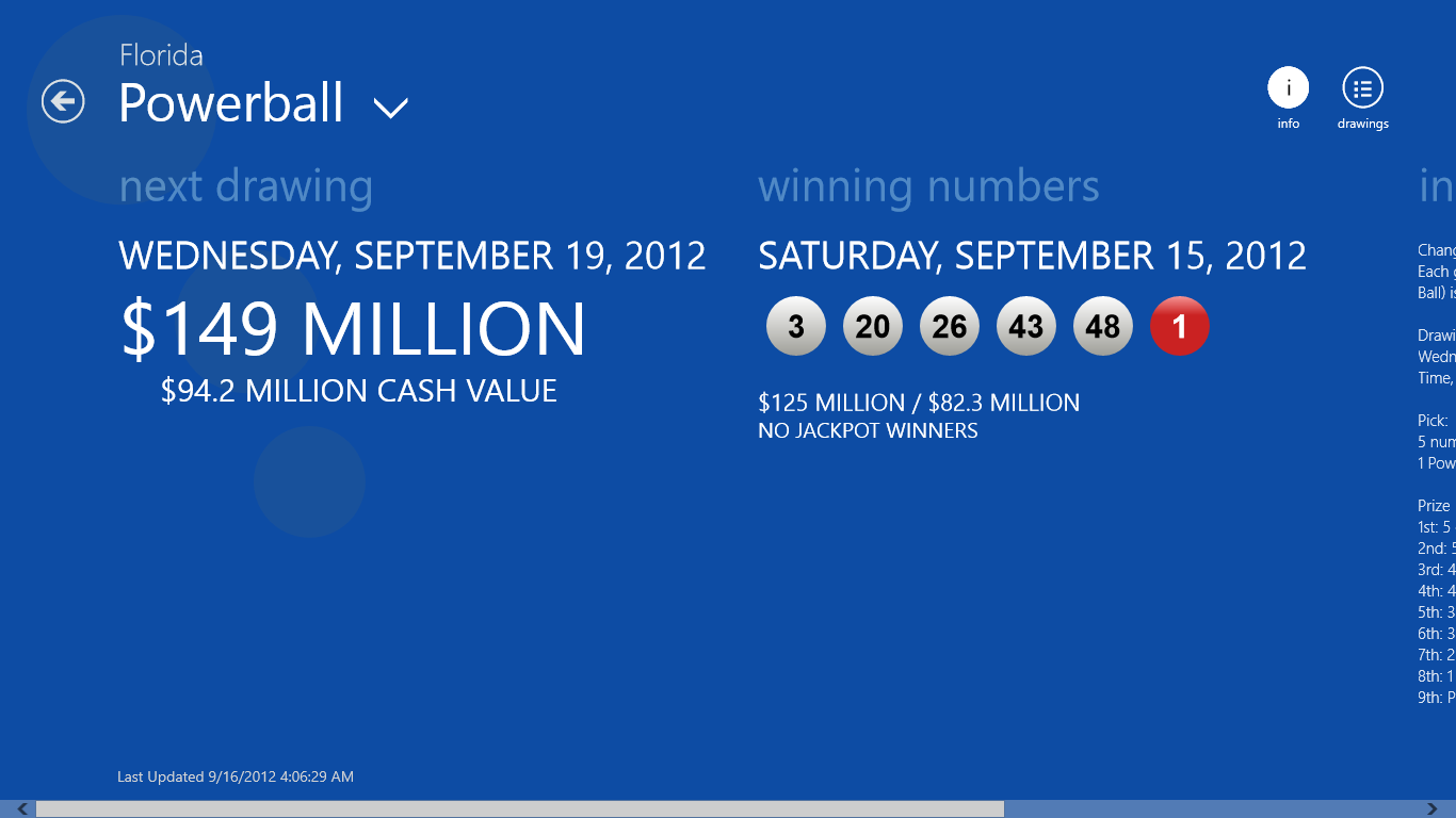 Lotto Results for Windows 101366 x 768