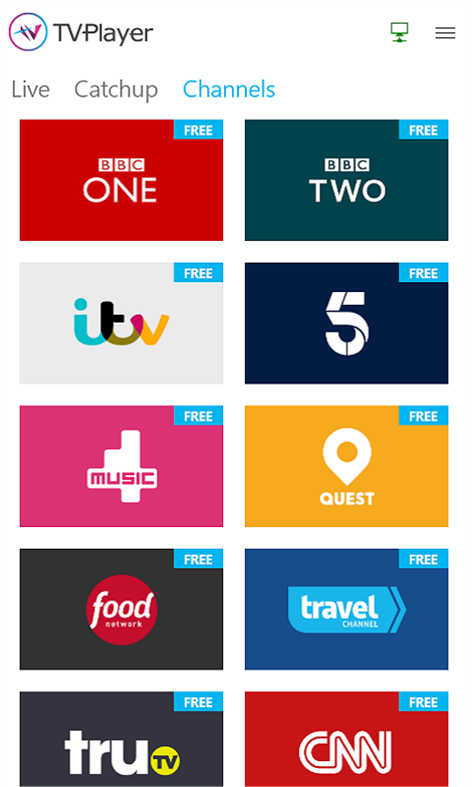 TVPlayer - watch live and catchup TV Screenshot