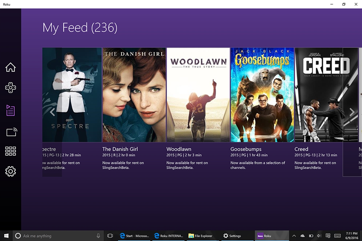 Roku, SiriusXM release Windows 10 PC apps On MSFT