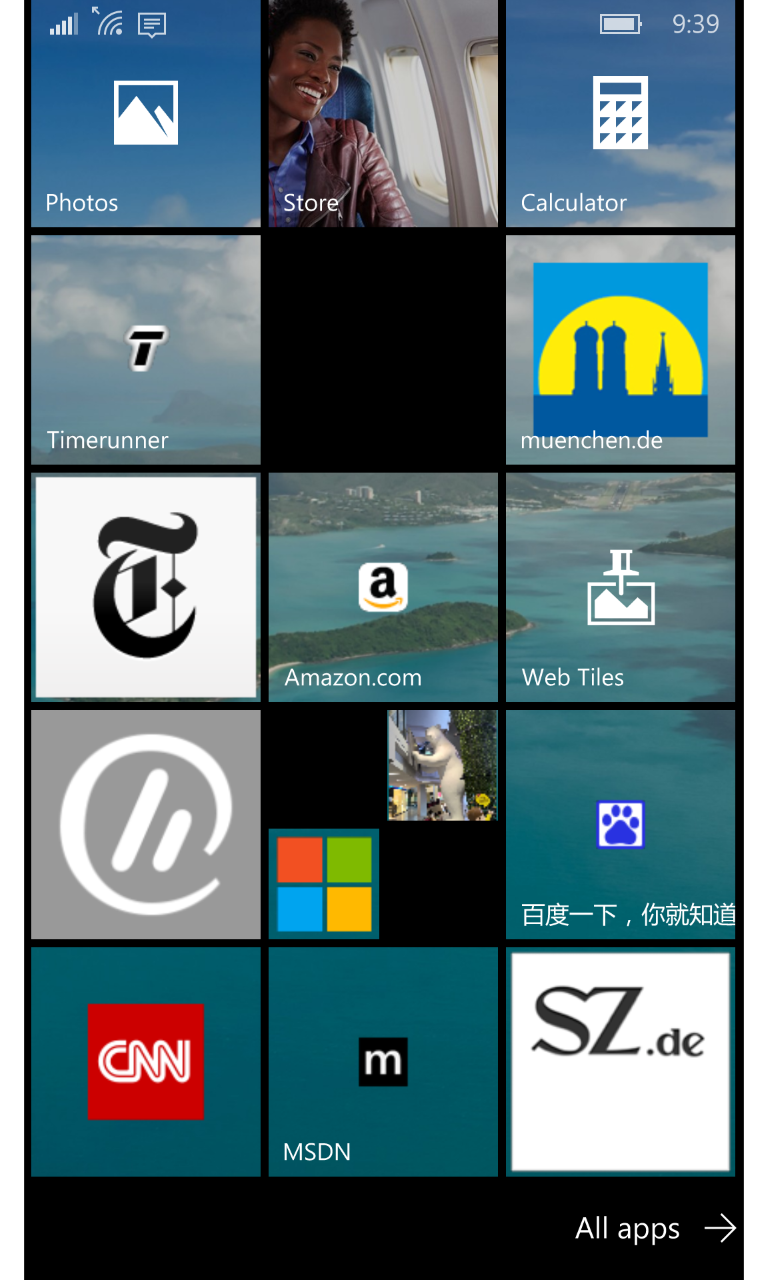  Tiles for Windows 10 Mobile