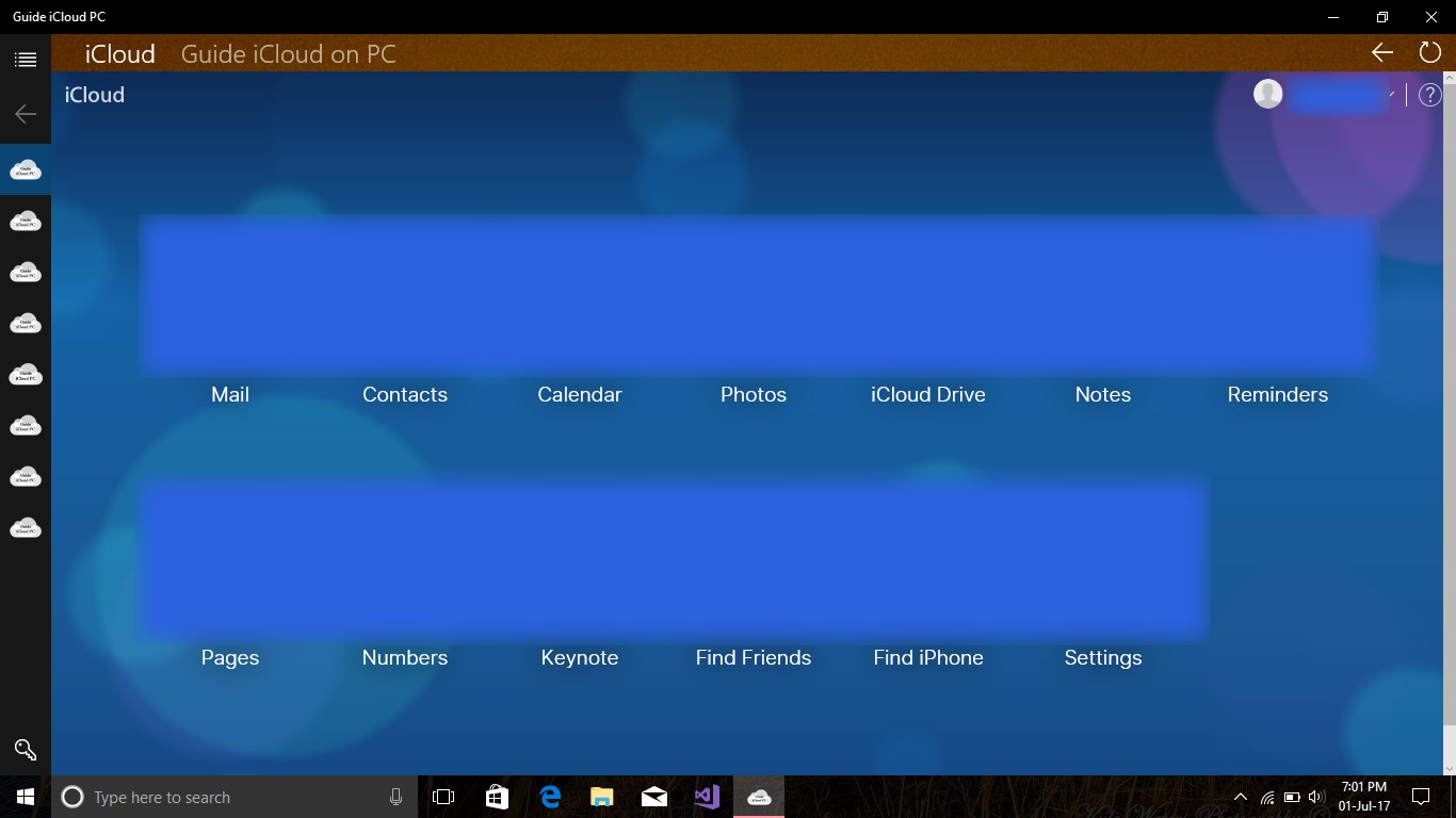 iCloud PC Guide Screenshot