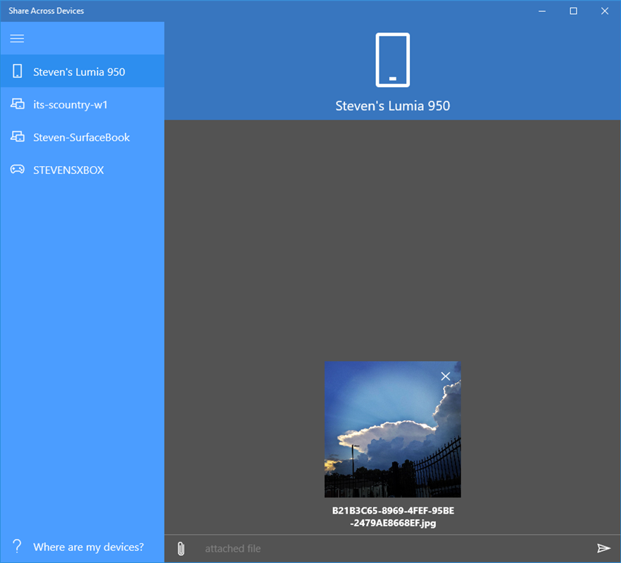 Share Across Devices app updates with new UI and file transfer feature