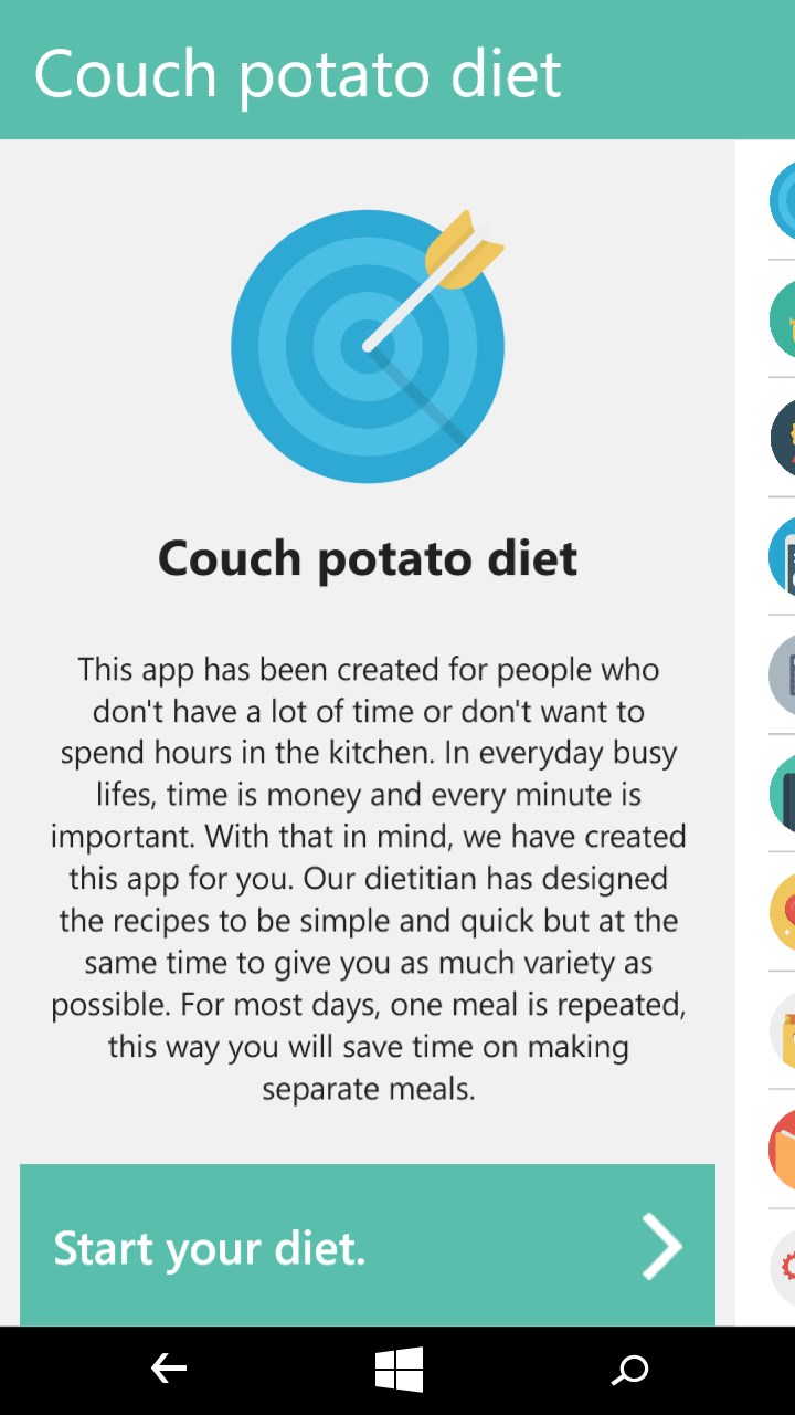 Couch Potato Diet Free Windows Phone App Market