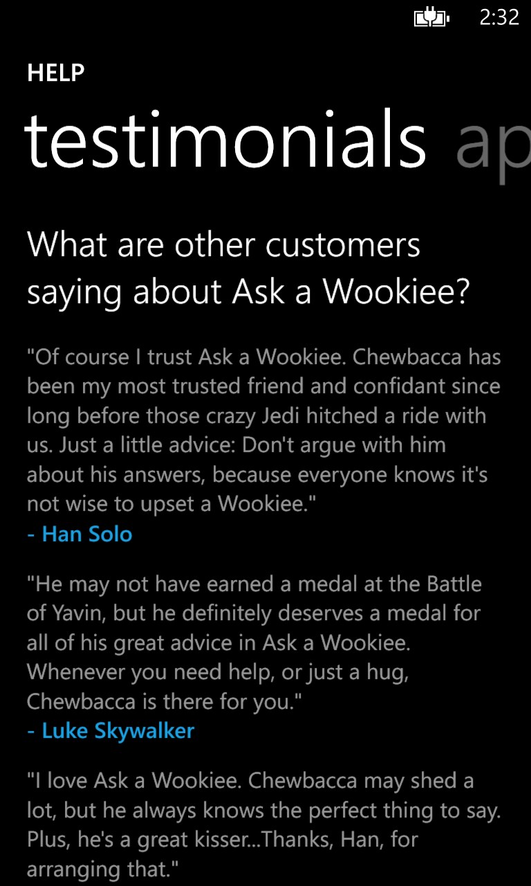 Screenshot 4 Ask a Wookiee windows