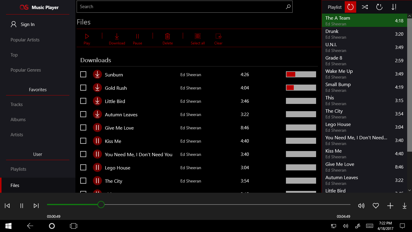 Cloud Music Player stream online media and download mp3 & last.fm