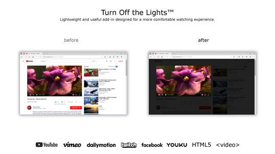 Turn Off the Lights for Microsoft Edge screenshot 1