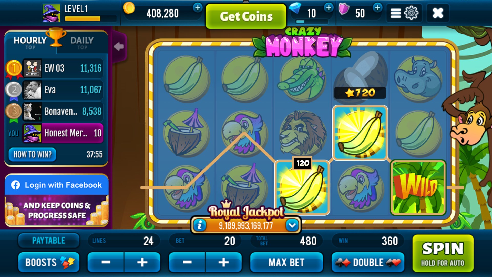 Captura 5 Crazy Monkey Wild Slot Machine windows