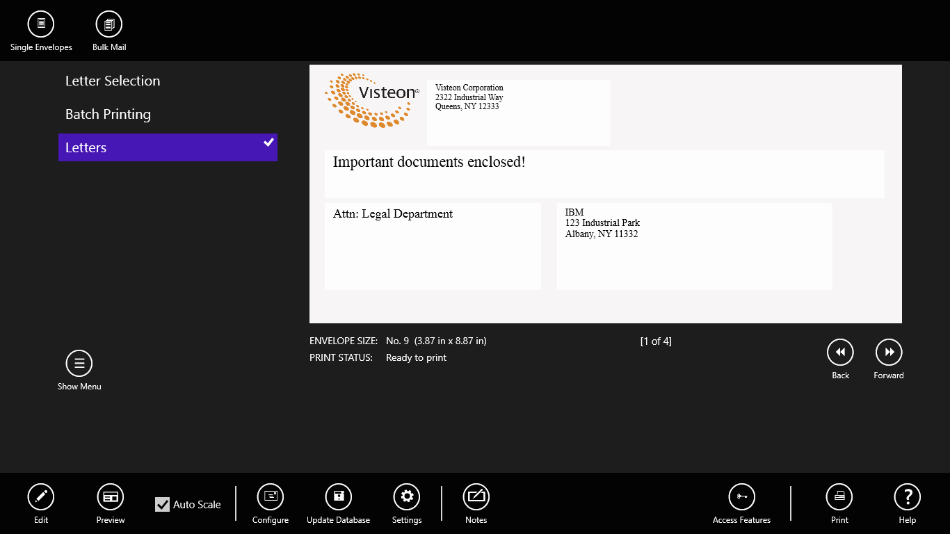 DC Envelope Printer for Windows 10
