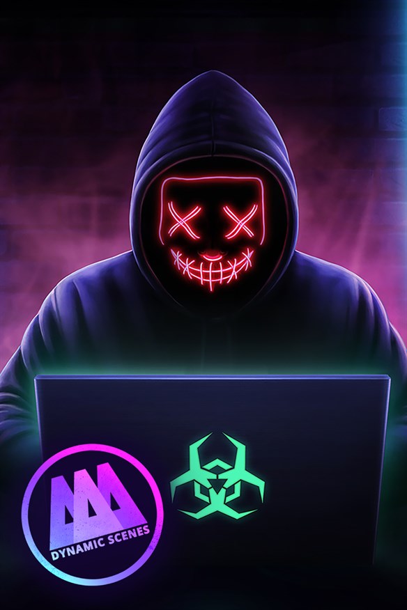 AAA Dynamic Scenes - Anon Neon Hacker Dynamic Scene Xbox Series X|S and Xbox One cover art