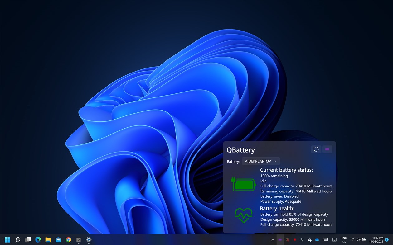 #1. QBattery (Windows) Által: Quinn's Computing