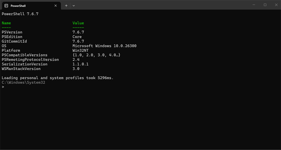 PowerShell (Windows) di: Microsoft Corporation