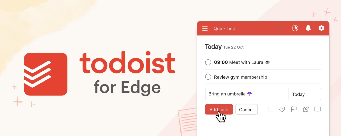 Todoist for Microsoft Edge promo image