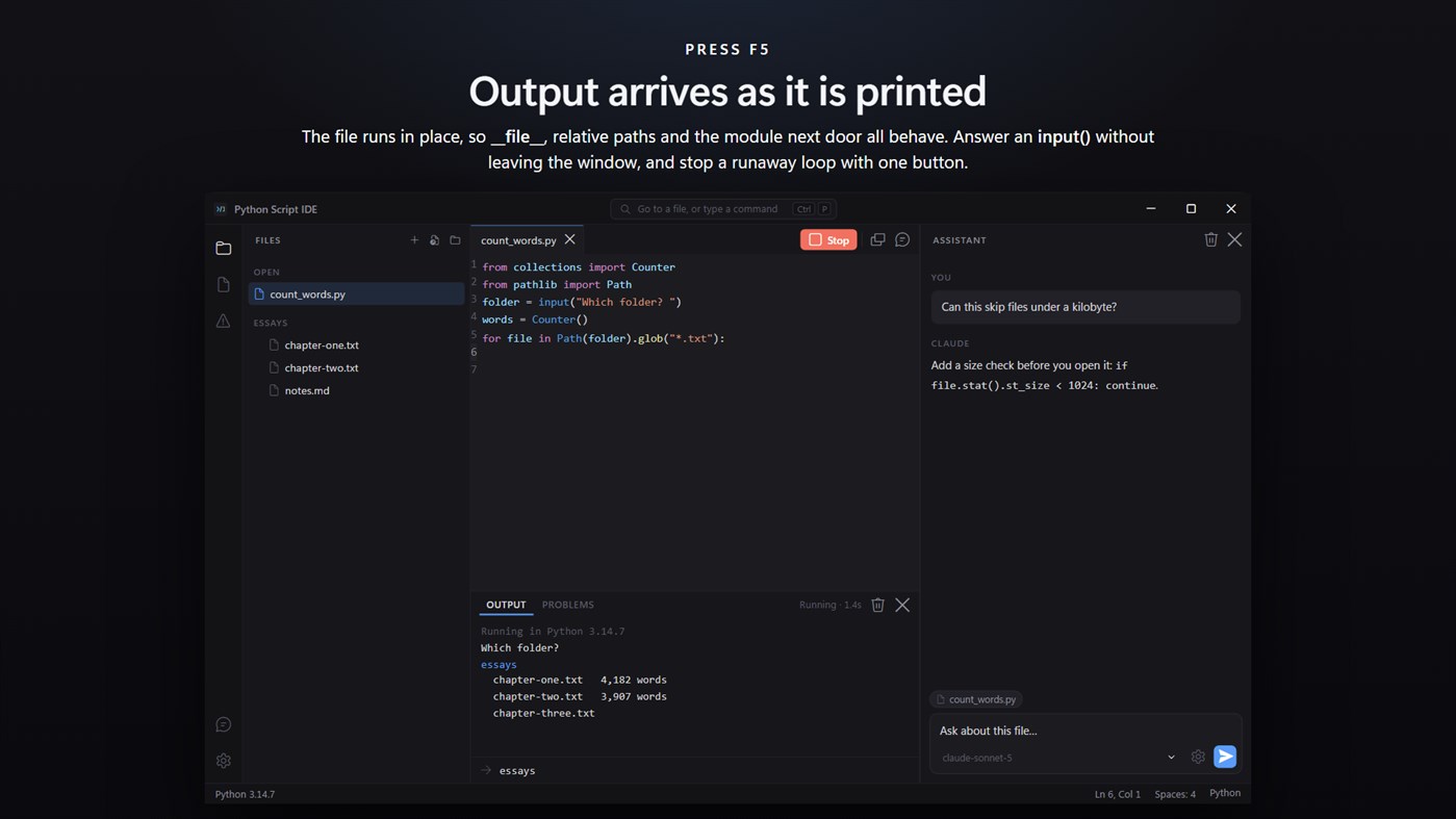 #2. Simple Python Script Runner (Windows) Por: EvlarSoft LLC