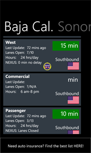 Mexico/US Border Wait Times screenshot 4