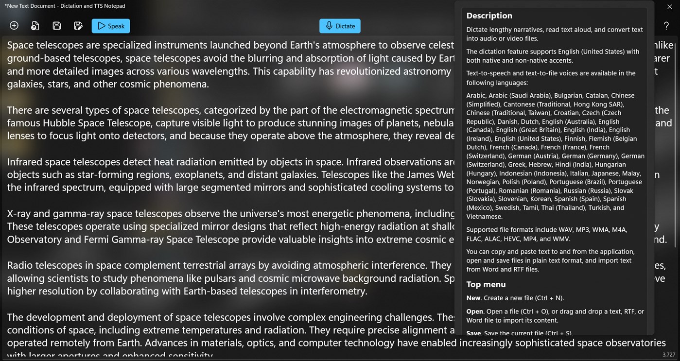 #6. Dictation and TTS Notepad (Windows) 由: Alexander Komarov
