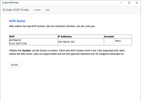B-Safe NVR Finder Screenshots 1