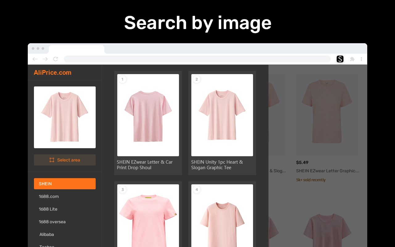 AliPrice Search by image for Shein