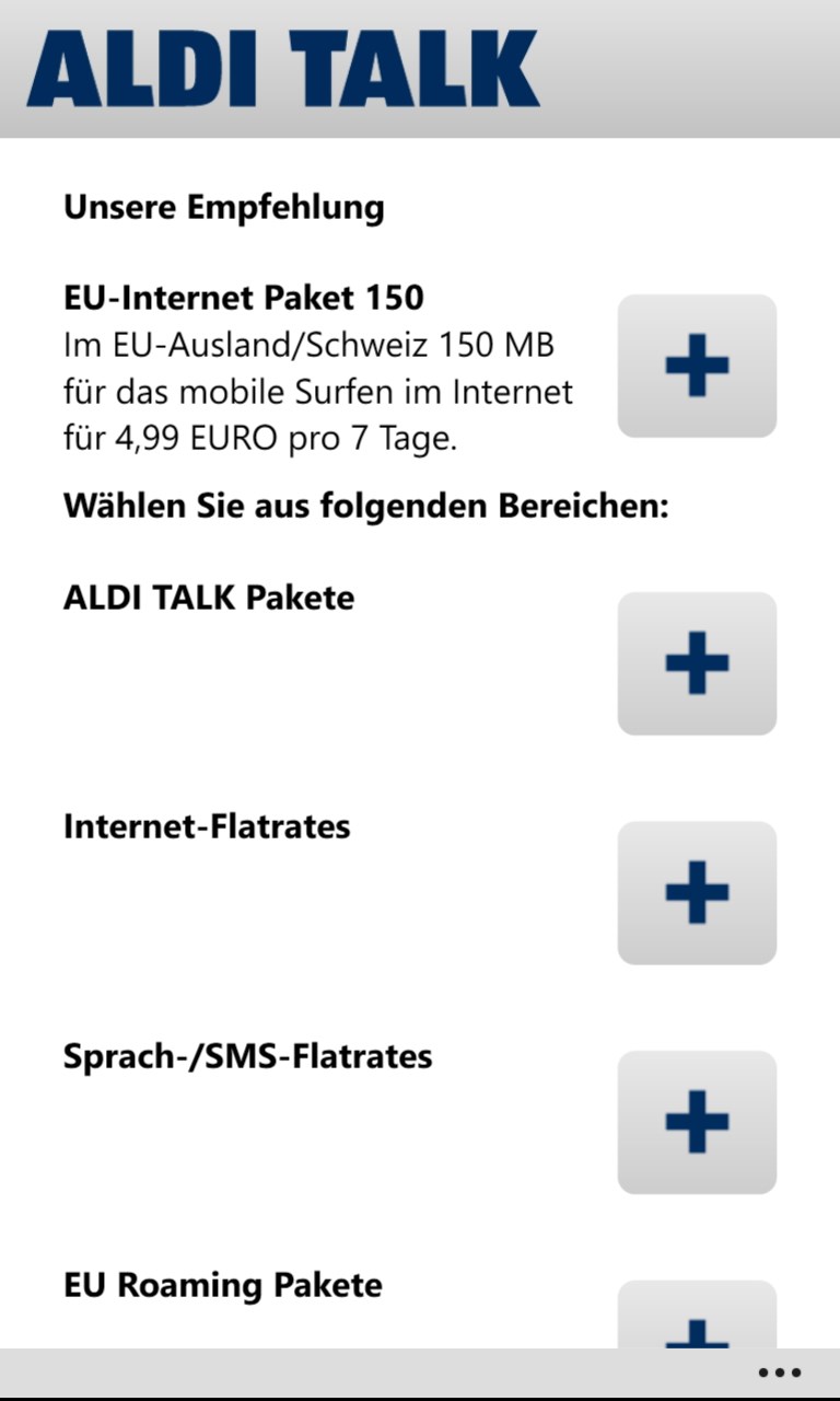 Aldi Talk For Windows 10 Mobile