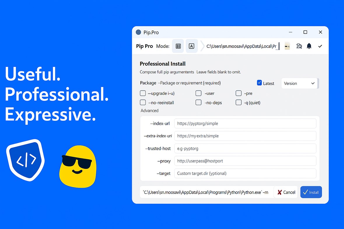 #2. Python Quick Installer Pro (Windows) 来自: Aria Vision