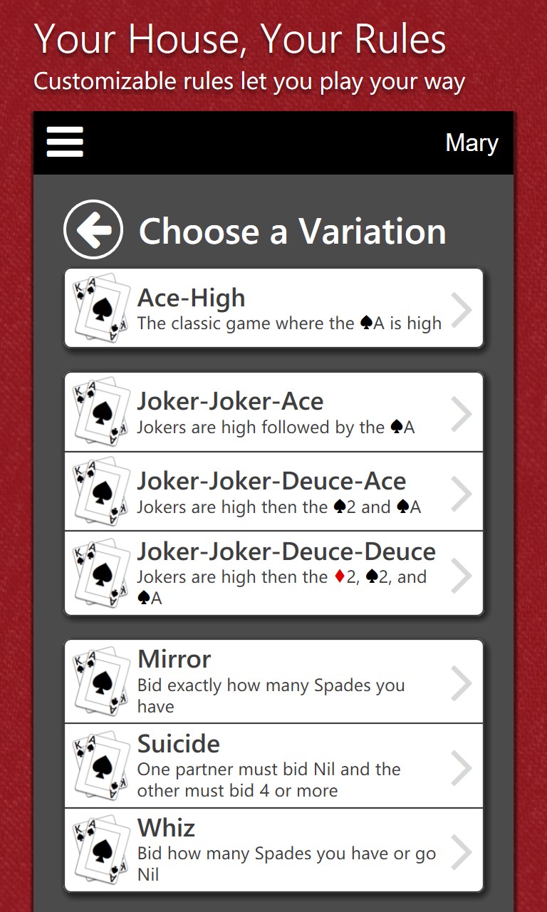 Trickster Spades for Windows 10