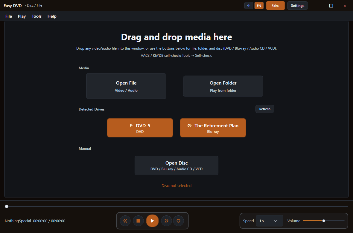 Easy DVD - DVD and Blu-ray Playback screenshot