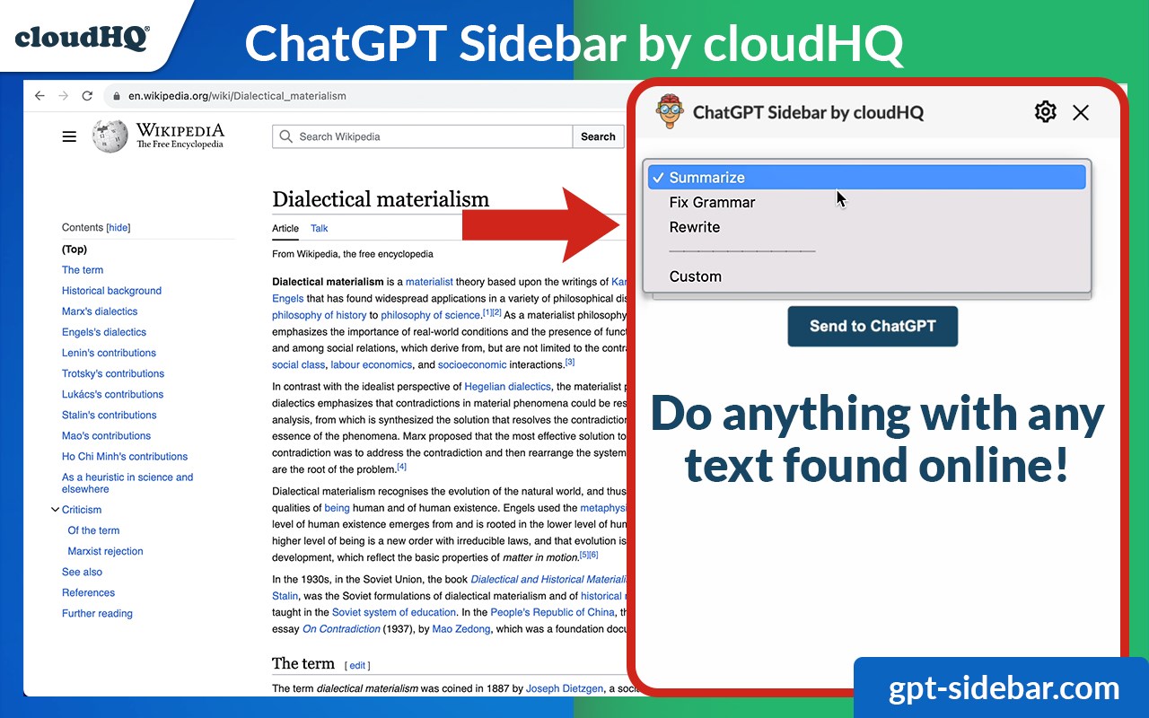 ChatGPT Sidebar by cloudHQ