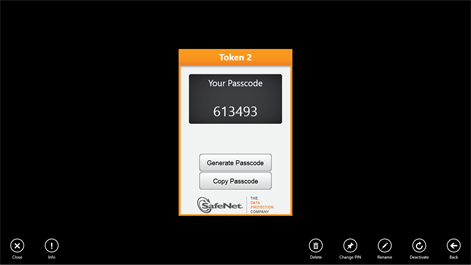 SafeNet MobilePASS Screenshots 1